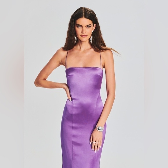 RETROFETE Lucinda Dress In Orchid Purple - Picture 3 of 9